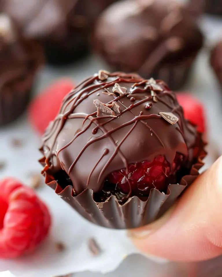Delicious Chocolate Raspberry Jam Bites on a white plate