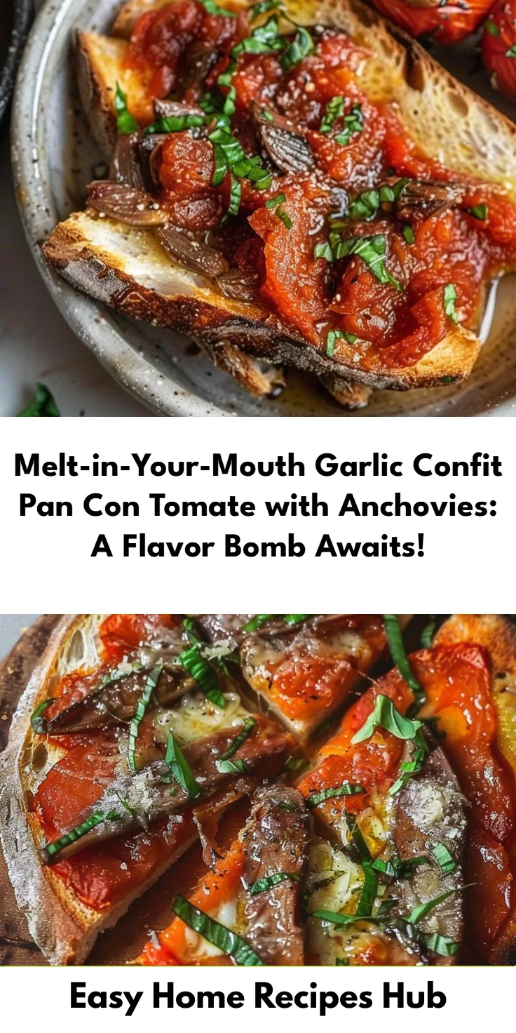 Garlic Confit Pan Con Tomate with Anchovies
