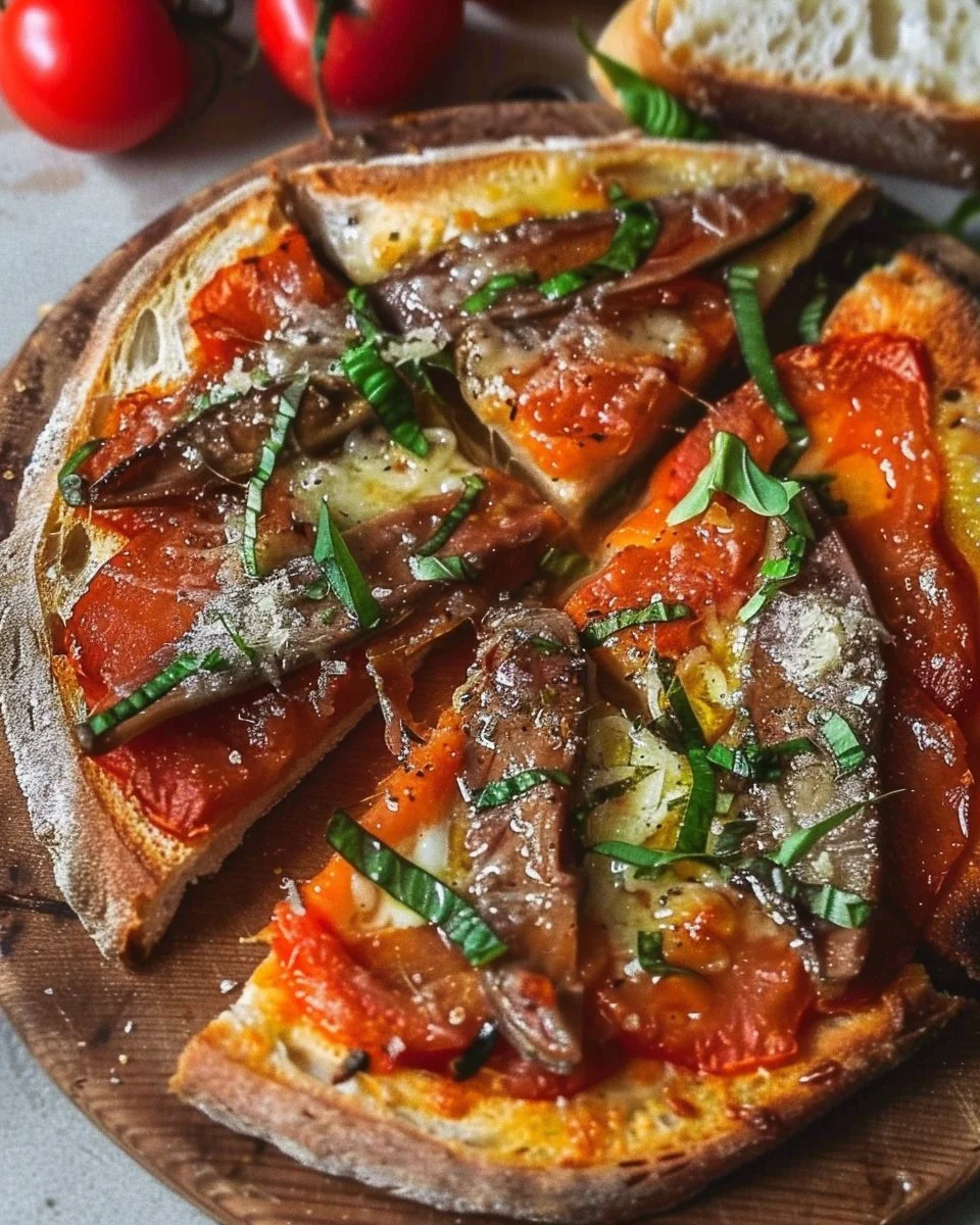 Garlic Confit Pan Con Tomate with Anchovies