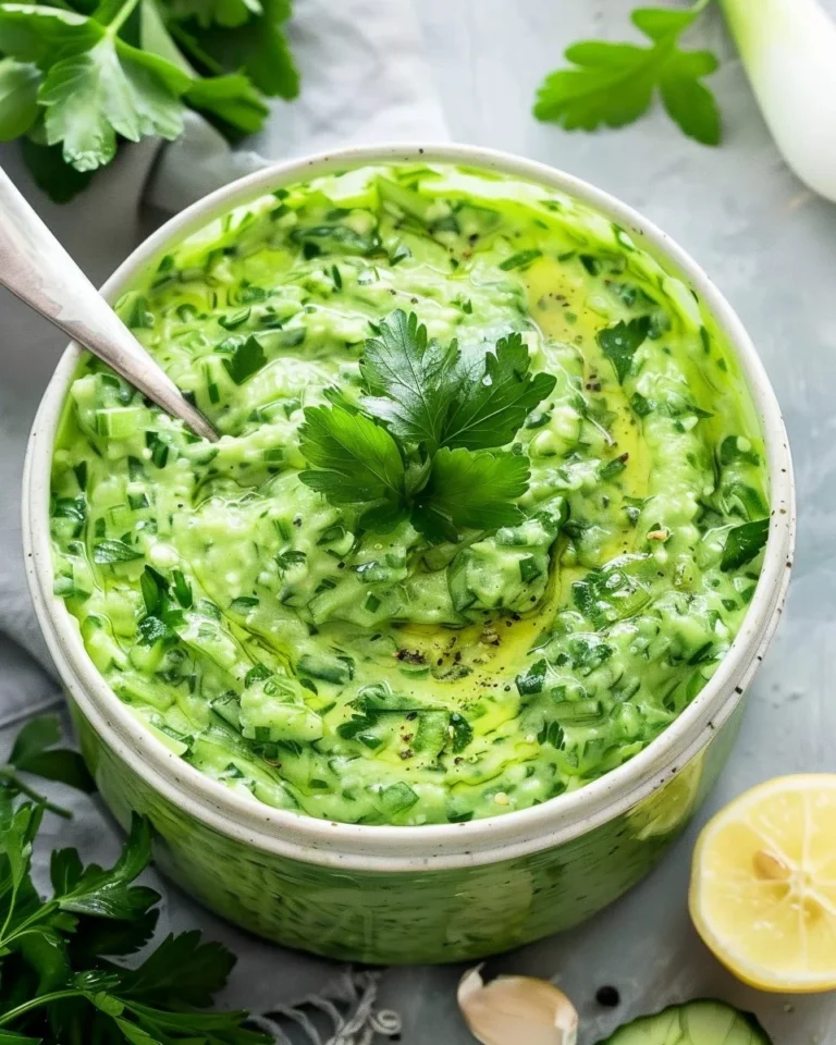 Delicious Green Goddess Salad with vibrant greens and creamy dressing