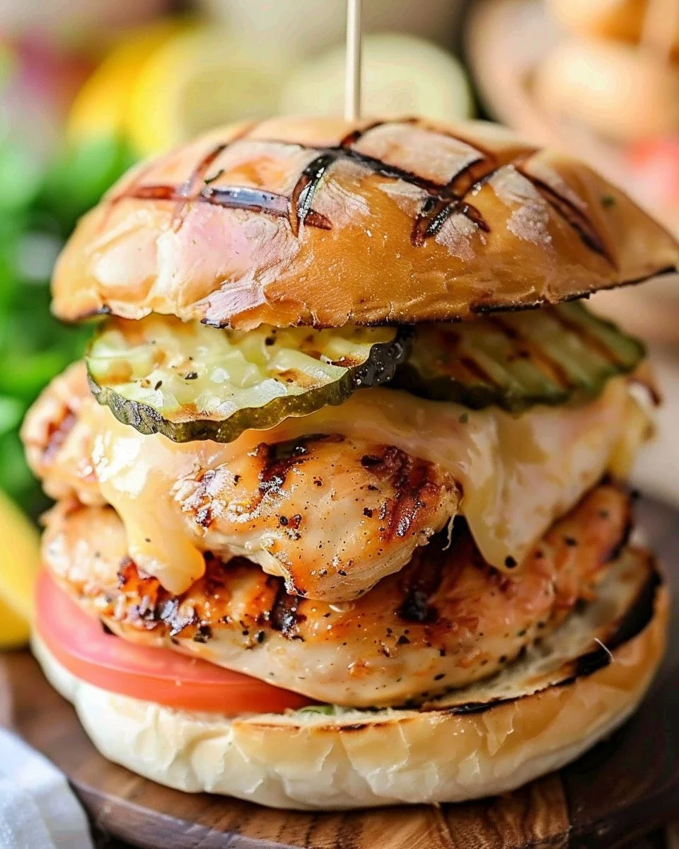 Hawaiian grilled chicken sandwich with fresh ingredients and savory flavors