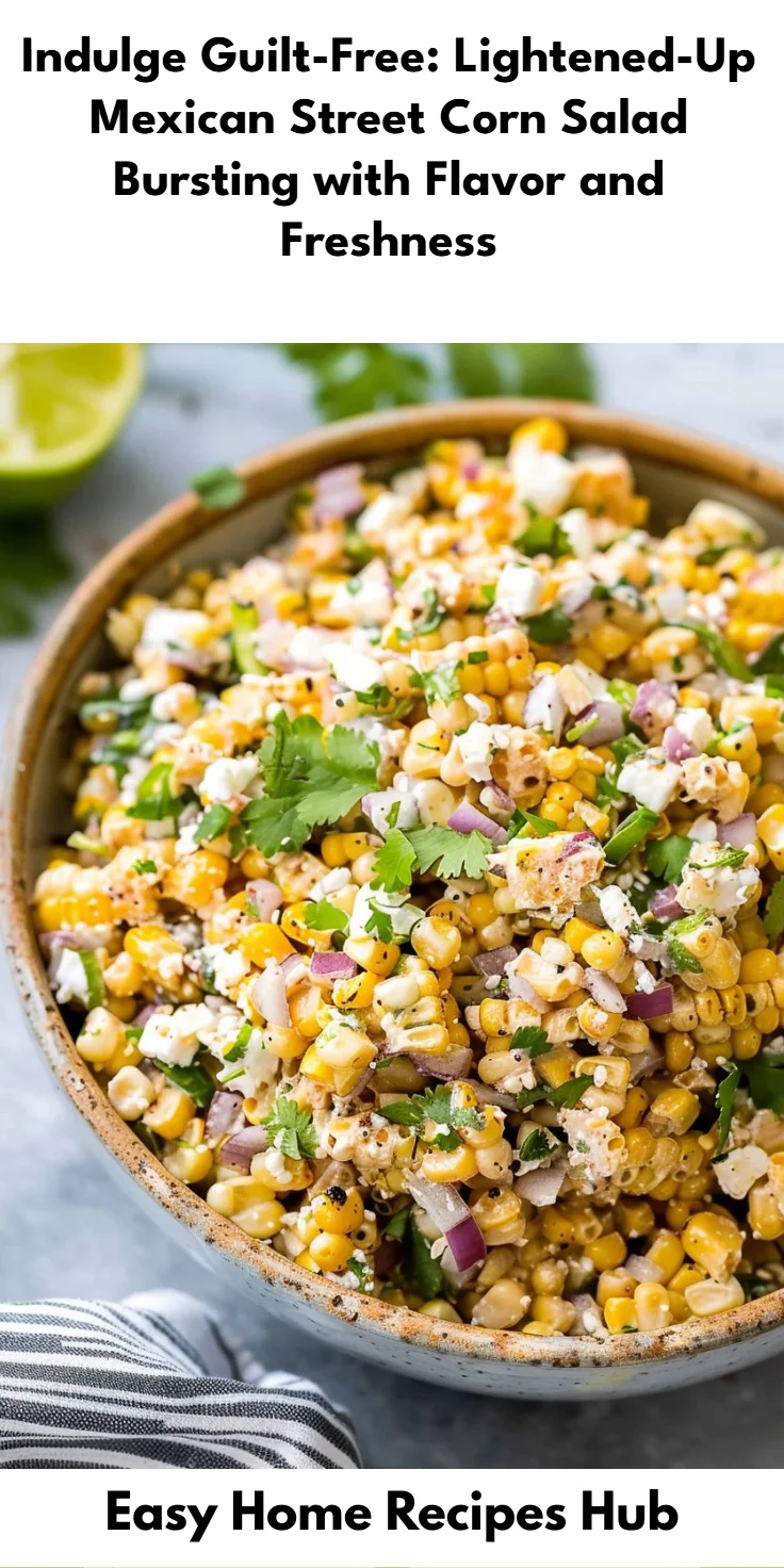 Healthy Mexican Street Corn Salad