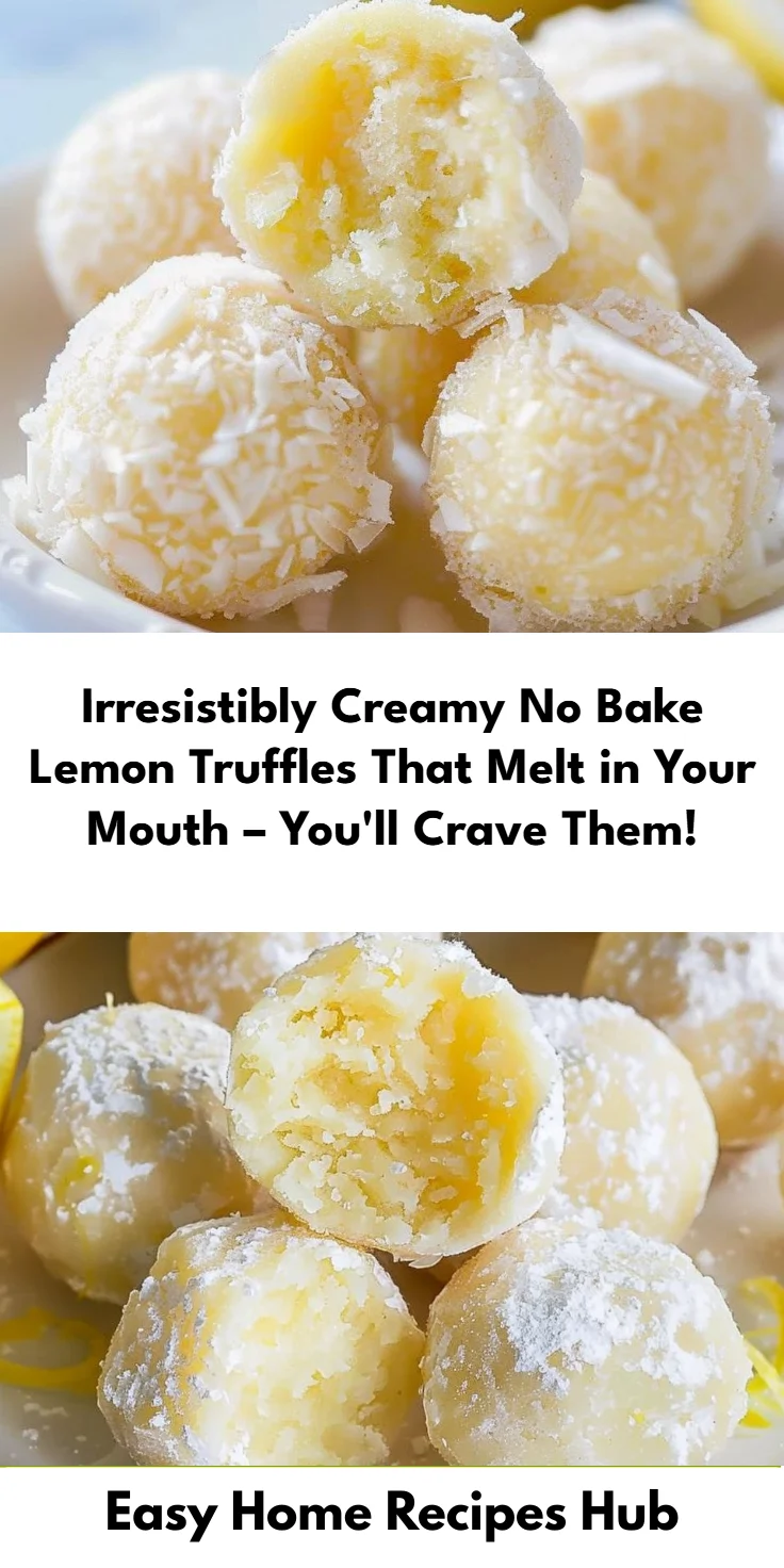 No Bake Lemon Truffles