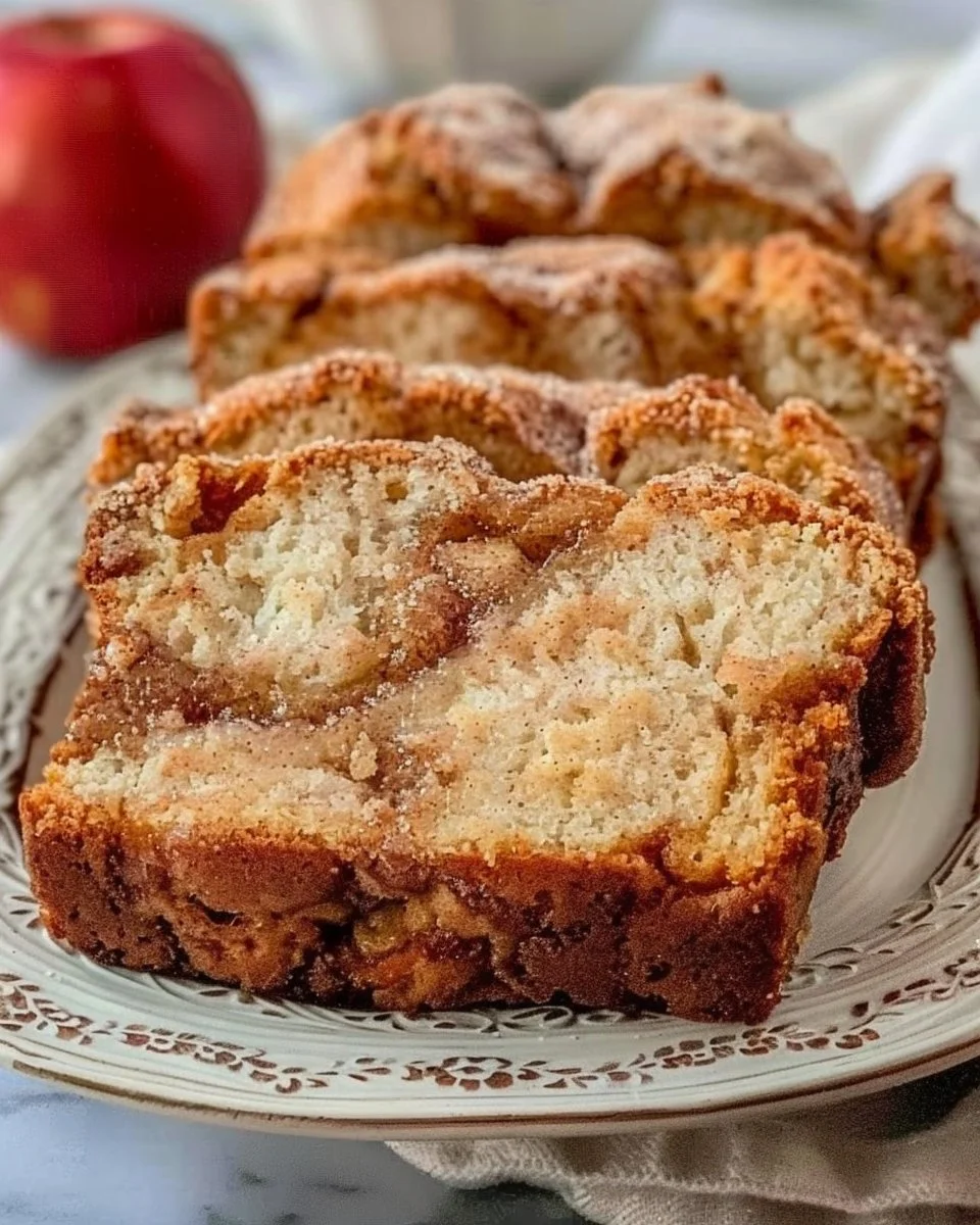Delicious Apple Bread with Cinnamon Swirl on a wooden table