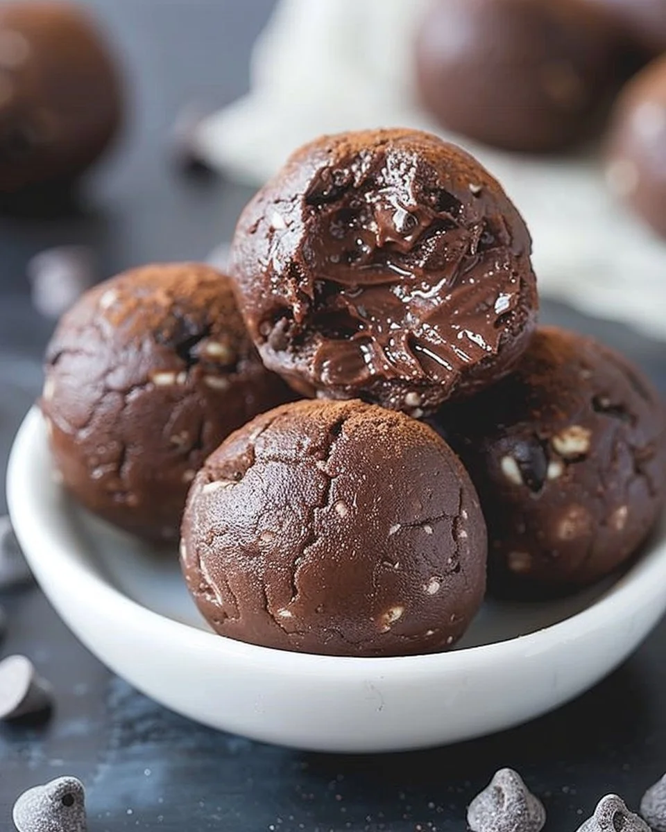 Homemade chocolate protein balls packed with nutrients and flavor
