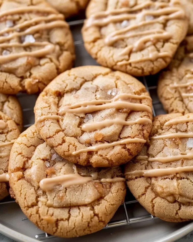 Delicious homemade Maple Brown Sugar Cookies on a wooden table.